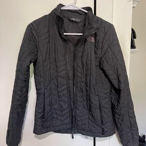 The North Face Women's Dark Gray Quilted Ski Jacket